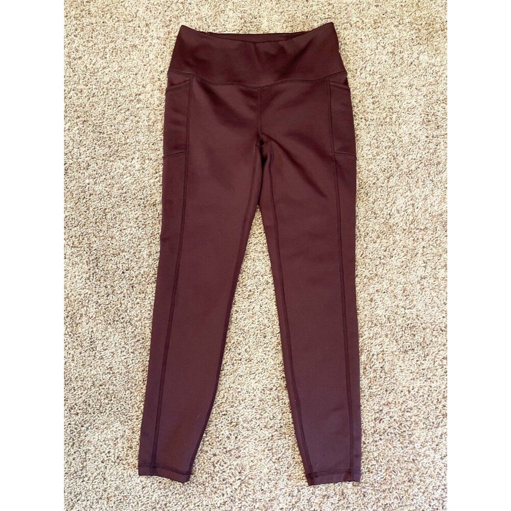 Spyder Active Burgundy High Rise Pocket Leggings Women’s Medium Athleisure